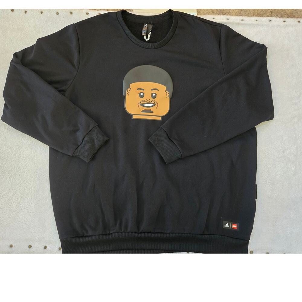 Adidas LEGO Damian Lillard Mens Crewneck Sweatshirt Black Size 2XL